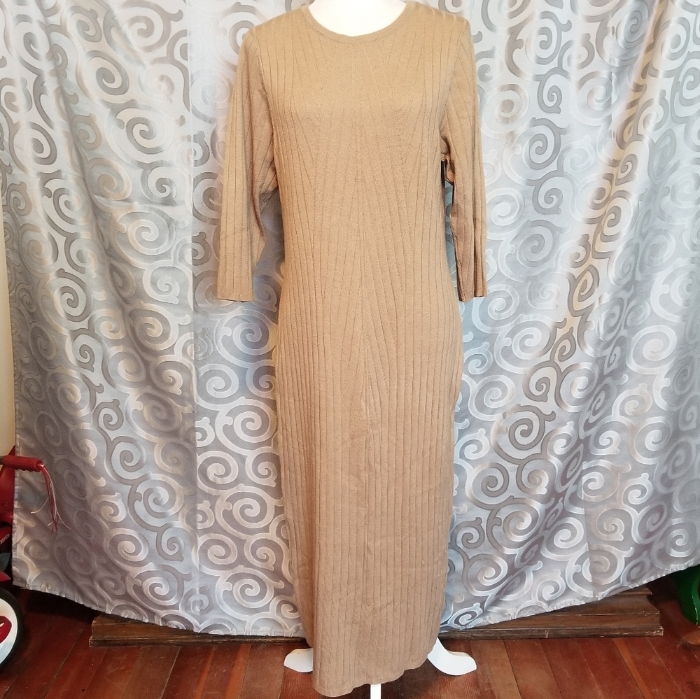 NWT Torrid tan sweater dress